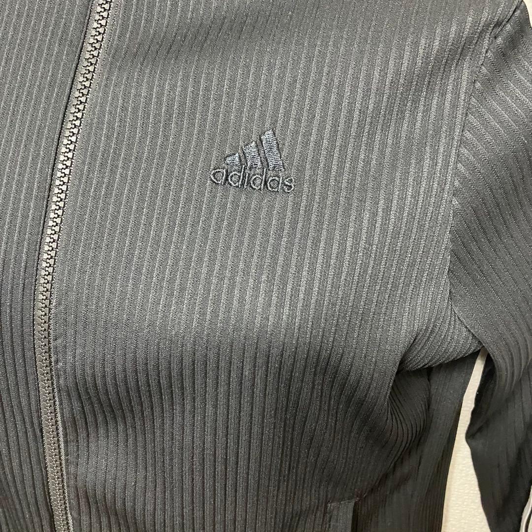 adidas アディダス リブ ジャケット スカートセット S ブラック