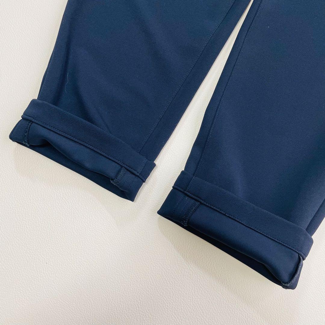 6491【美品】ビームスゴルフ　ロングパンツ　パープルレーベル　ネイビー
