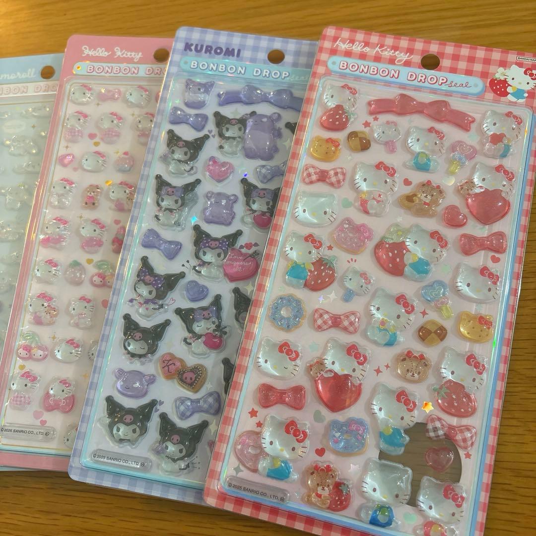 【国内正規品】ボンボンドロップシール & mini サンリオ　5枚セット