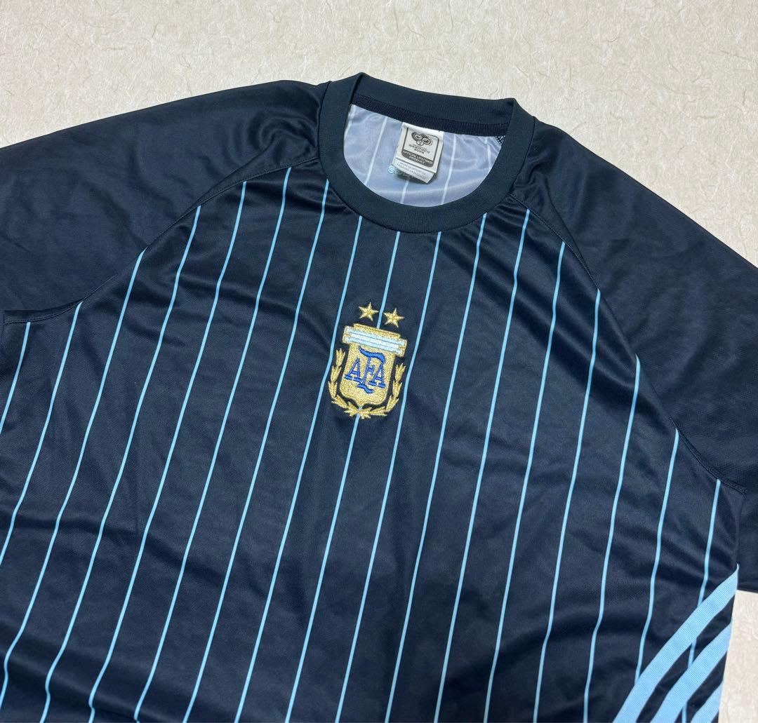 adidas アルゼンチン代表　2006 ゲームシャツ　トレーニングシャツ　短丈