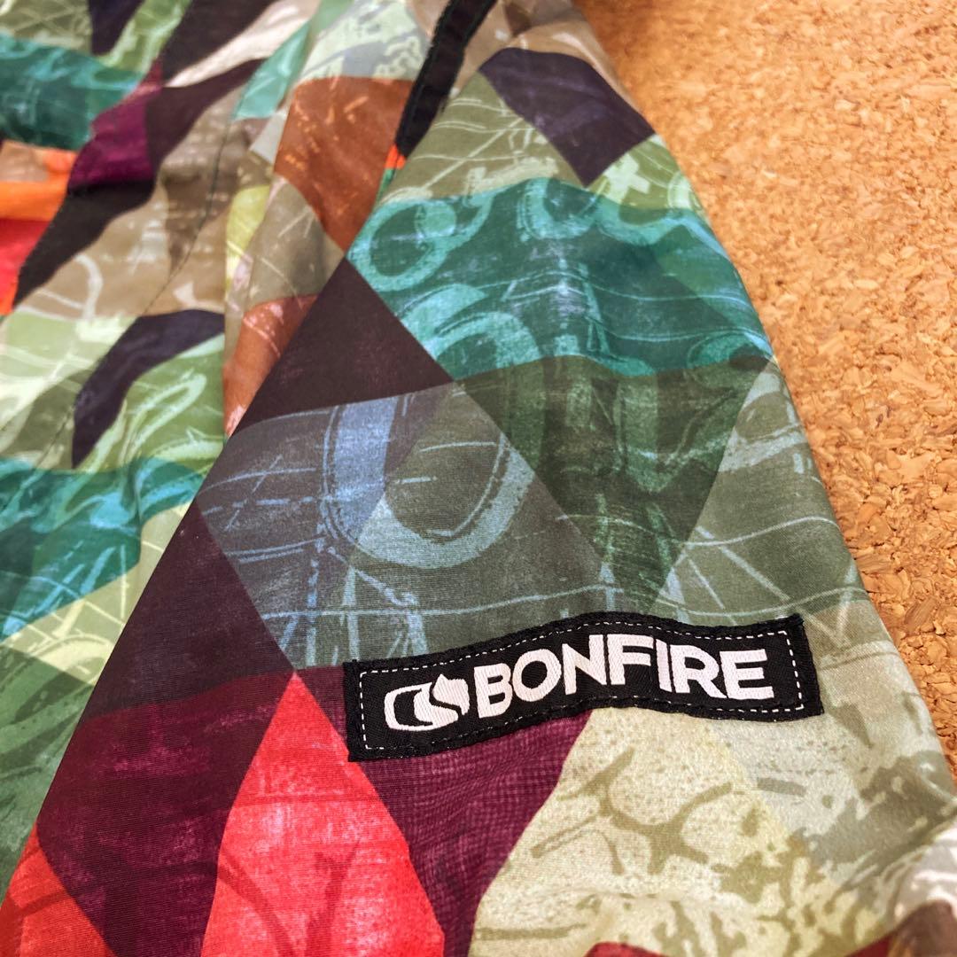 【美品】ボンファイア BONFIRE スノボジャケット スノボ XLメンズ 緑