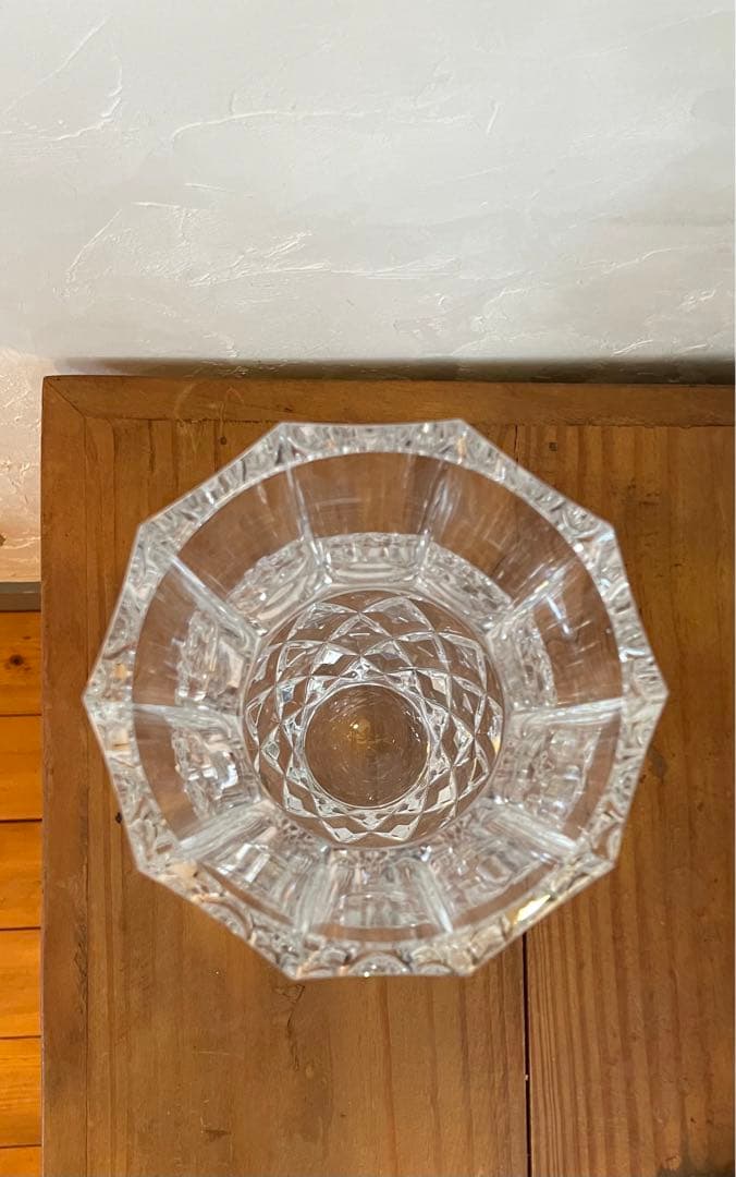 《新品》【希少】HOYAクリスタル　フラワーベース　花瓶　レトロ　パイナップル