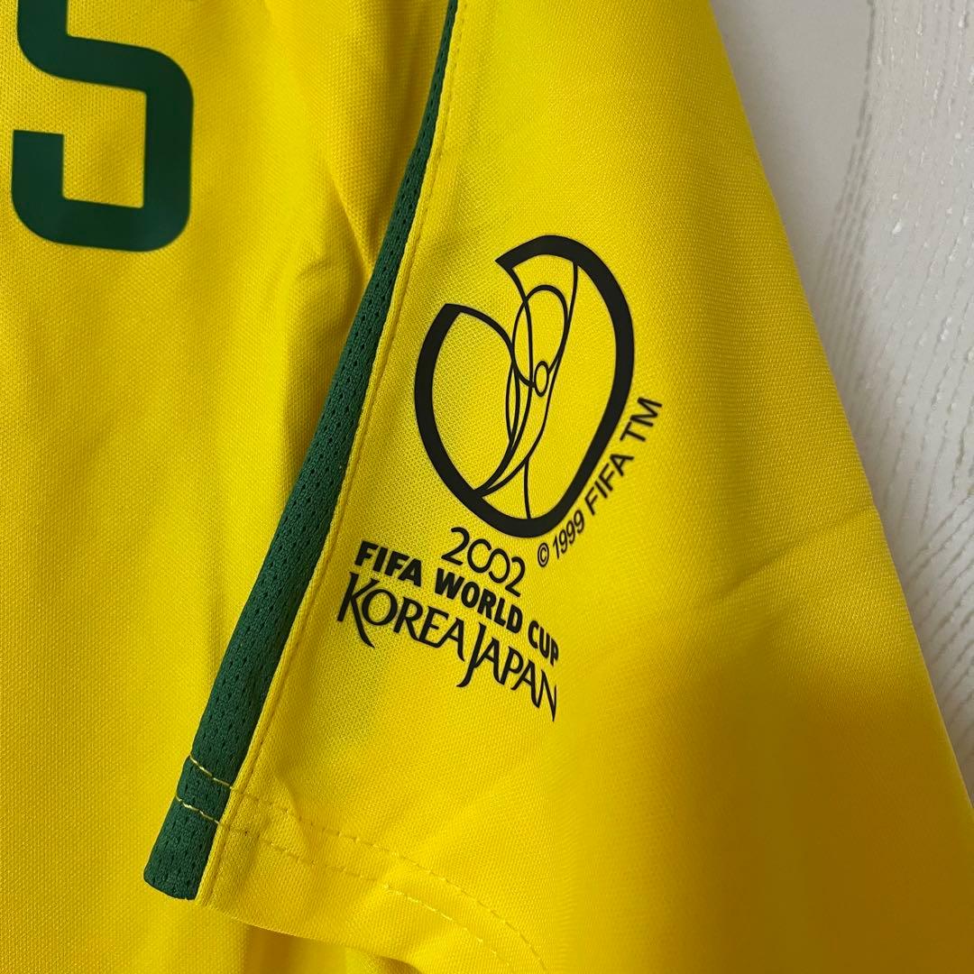 ブラジル代表2002ホームロベルトカルロスサッカーユニフォーム　ロベカル