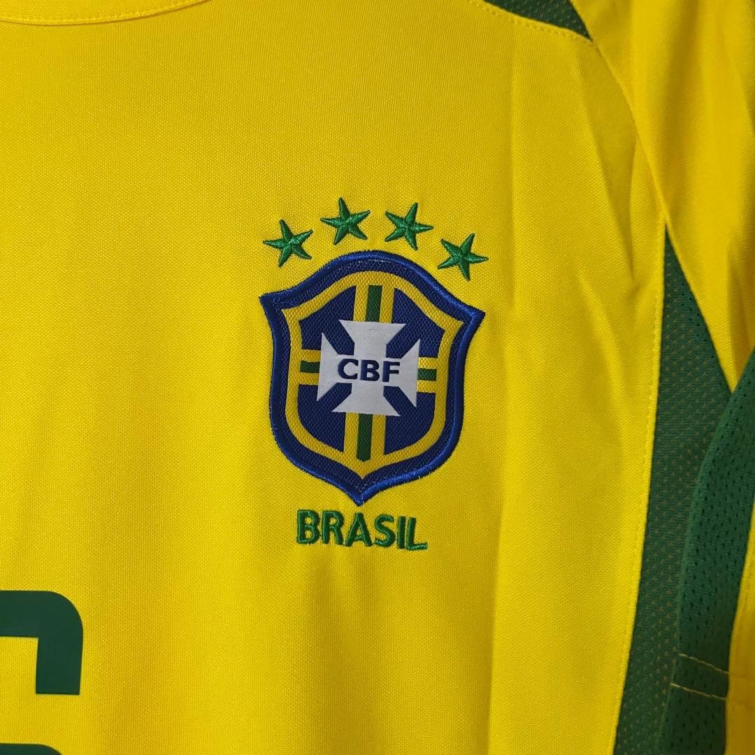 ブラジル代表2002ホームロベルトカルロスサッカーユニフォーム　ロベカル