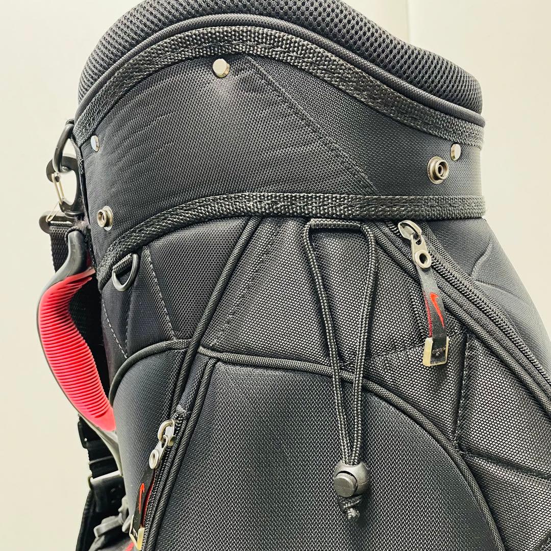 NIKE キャディバッグ ブラック/レッド ゴルフ 黒色