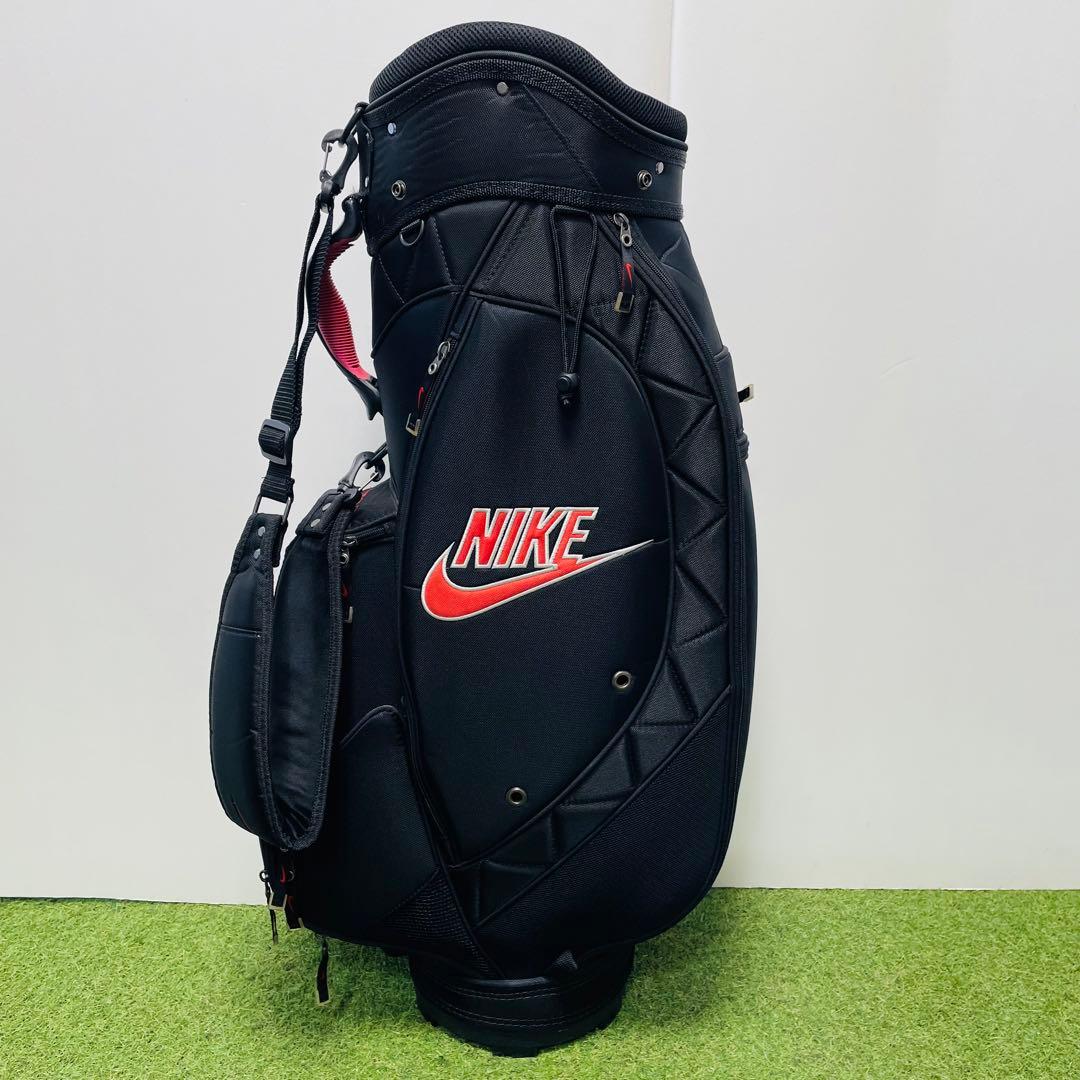 NIKE キャディバッグ ブラック/レッド ゴルフ 黒色
