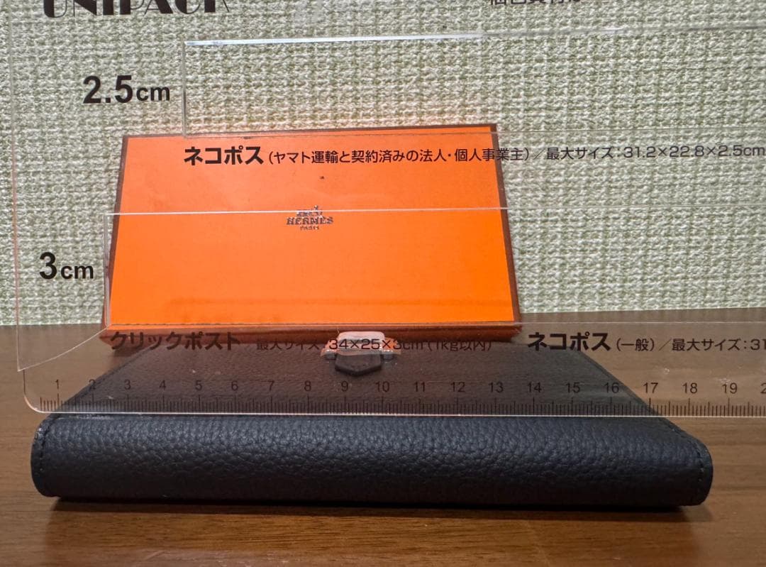 美品 エルメス ベアン 長財布 トゴ ブラック ボックス付き