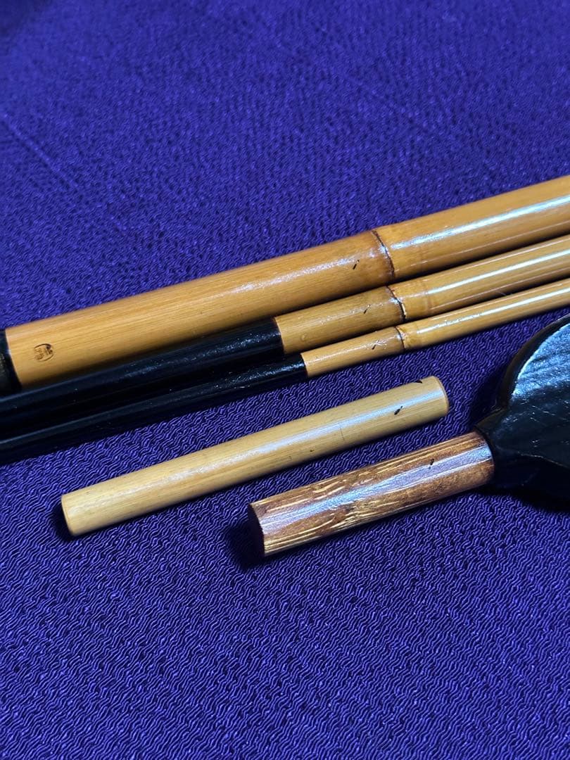 竿治作 ボラ竿(キス竿)金梨地塗り口巻 1本仕舞 3本継11尺6寸 349cm