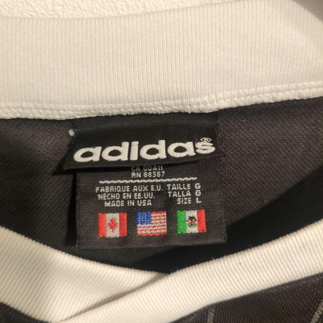 【USA 90s 万国旗タグ】adidas 長袖ゲームシャツ Lサイズ