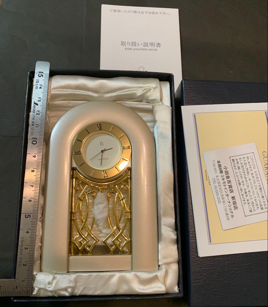 MIKIMOTO　ミキモト　クォーツクロック　置時計　パール　真珠　未使用・箱付
