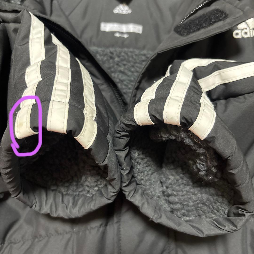adidas ベンチコート 160 アディダス　黒　サッカー　子ども用　キッズ