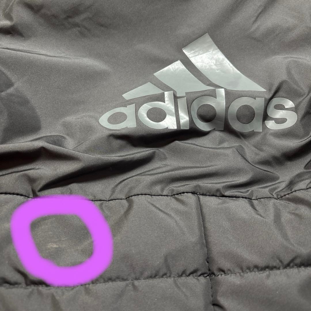 adidas ベンチコート 160 アディダス　黒　サッカー　子ども用　キッズ