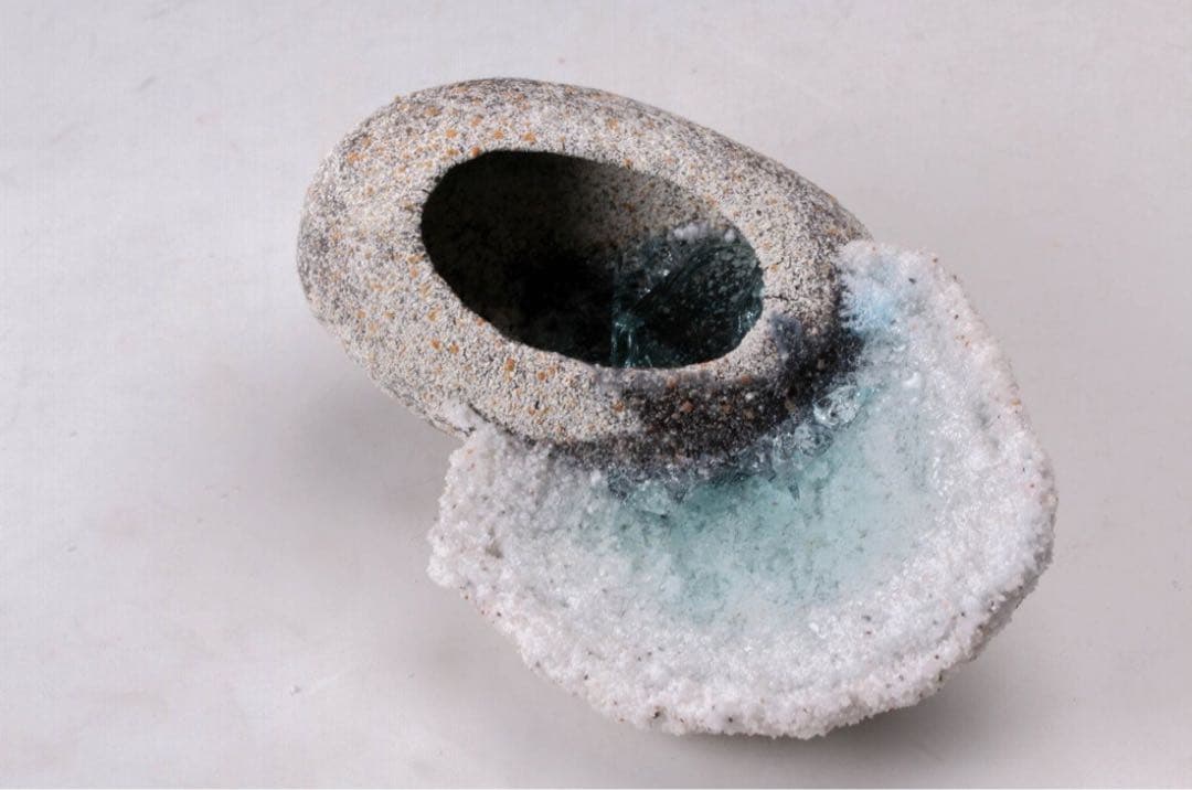 石山哲也作　『水面晶』　現代陶芸　現代アート