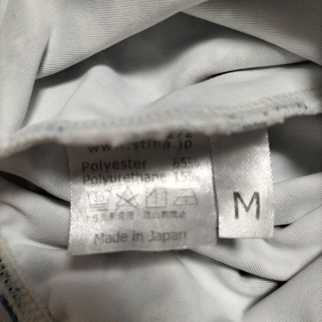 stina 花柄レオタード ホワイト・ブルー　中古品　Mサイズ