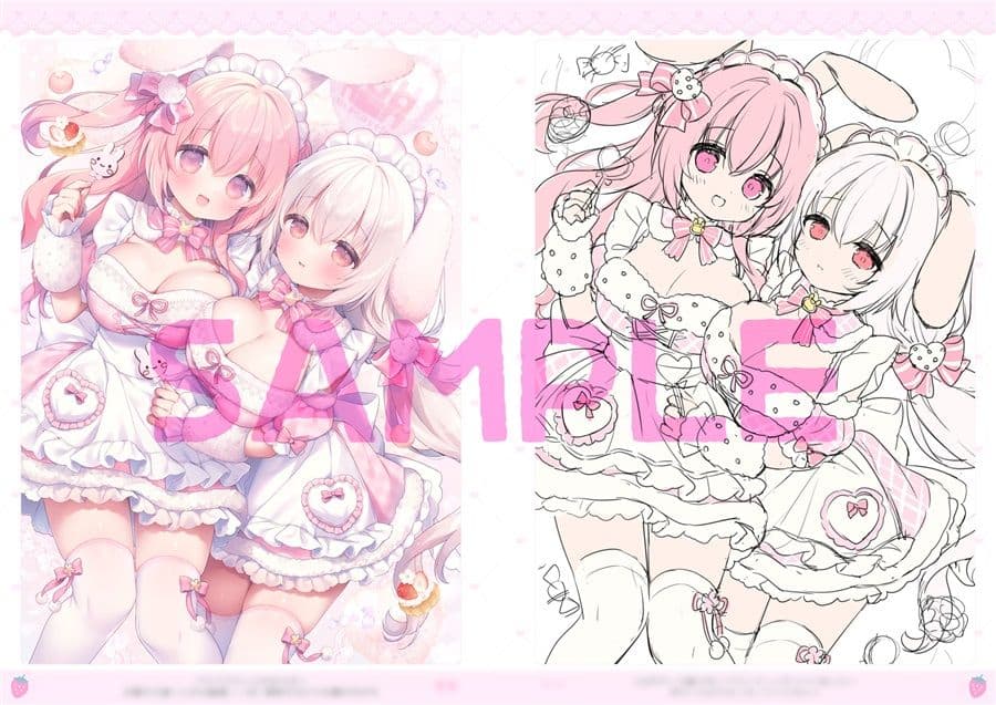 うさ城まに　イラスト本　クリアファイル　缶バッジ
