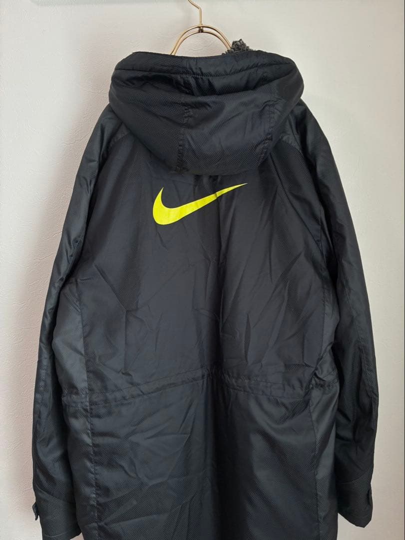 美品Nike ナイキ　メンズベンチコートM ロングコートスポーツ観戦裏ボア防寒着