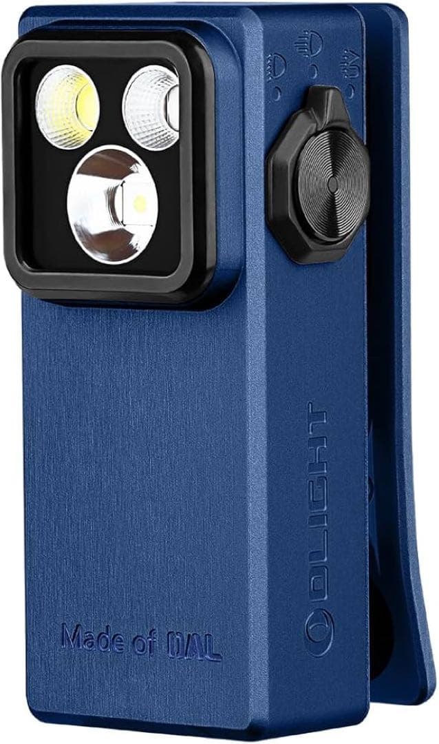新品未使用　OLIGHT 青い懐中電灯 クリップ付き