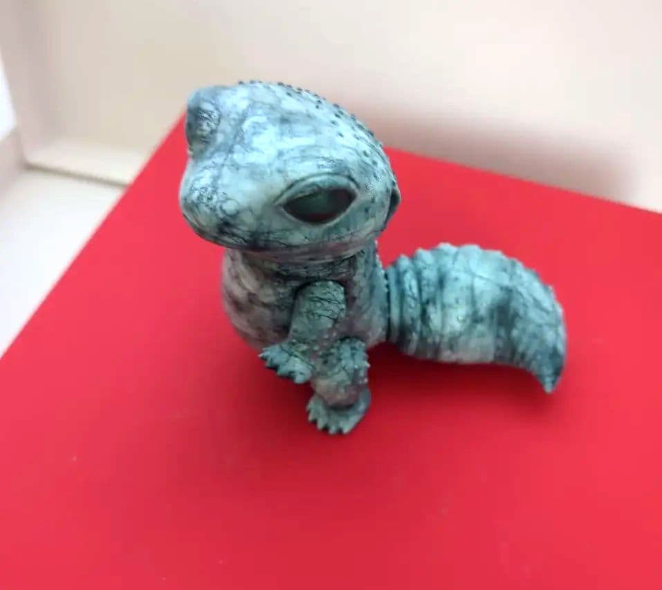 ヒョウモントカゲモドキ　レオパ　ソフビ　フィギュア　爬虫類　トカゲ　ヤモリ