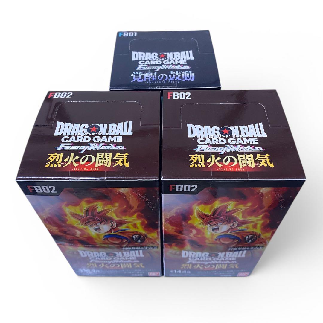新品ドラゴンボール フュージョンワールド 覚醒の鼓動×1,烈火の闘気×2 BOX