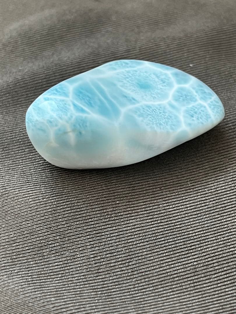 天然石☆ラリマー原石③４２mm×２６ｍｍ☆海のように美しい模様！！