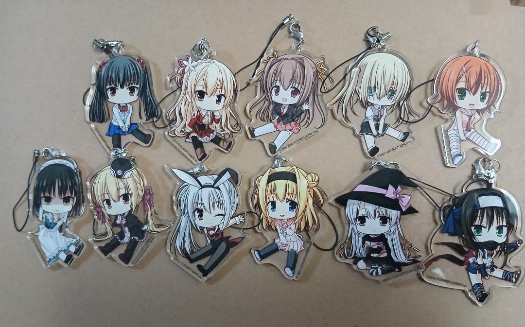 ゆずソフト ぺたん娘トレーディングアクリルストラップ全11種コンプセット