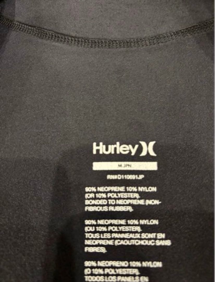 Hurley ICON 1.5 タッパー ブラック　ハーレー