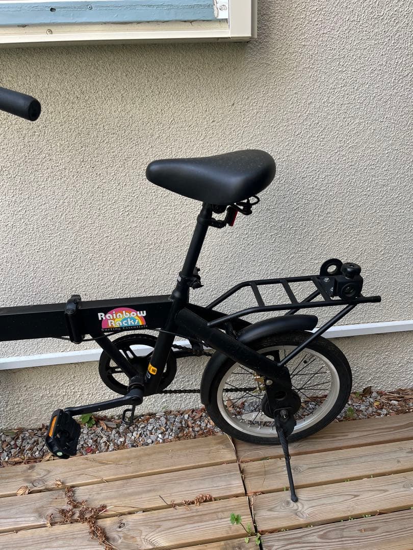 Rainbow 折りたたみ自転車 黒 小径　サーファー車