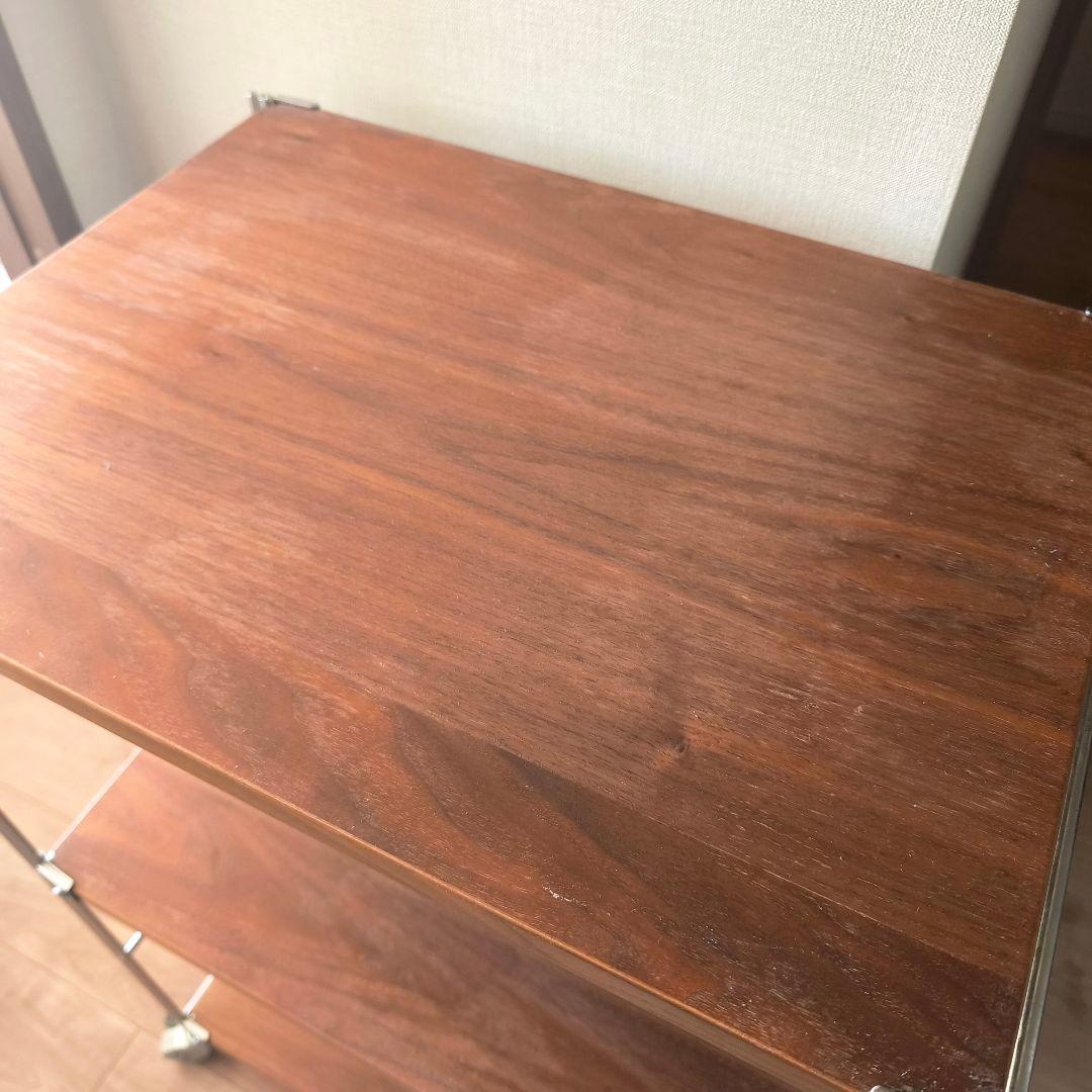 【おまけ付き】無印良品　ステンレスユニットシェルフ　ウォールナット材棚セット　小