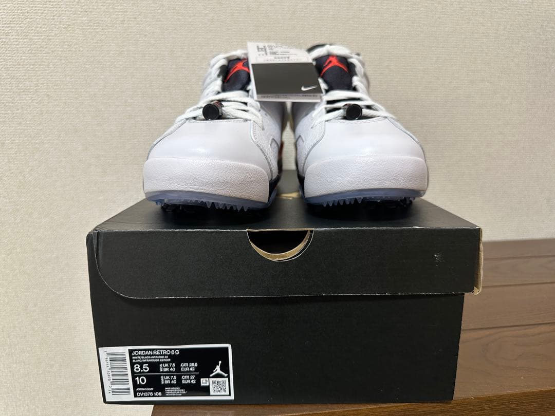 Jordan retro 6 G ホワイト/ブラック/レッド 26.5センチ