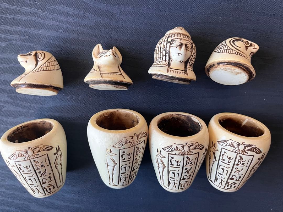 カノプスの壺セット　エジプト土産