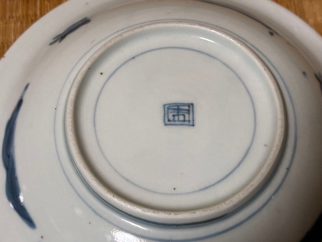 中国 唐物 李朝 染付 人物 龍紋 中皿 三枚 時代物 直しあり 印あり