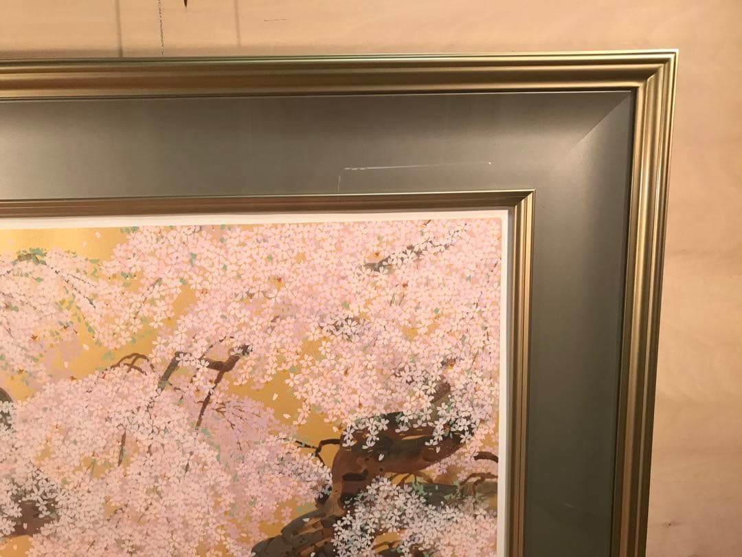 しらすさま専用　中島千波「春輝神田の大糸桜」シルクスクリーン　直筆サイン・落款有