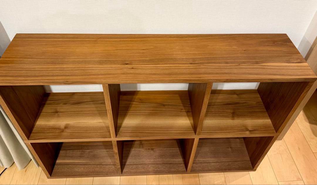 無印良品 スタッキングシェルフ・３段x2列 ウォルナット　送料込