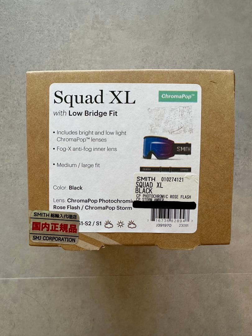 スミス SMITHゴーグル Squad 調光レンズ アジアンフィット 国内正規品