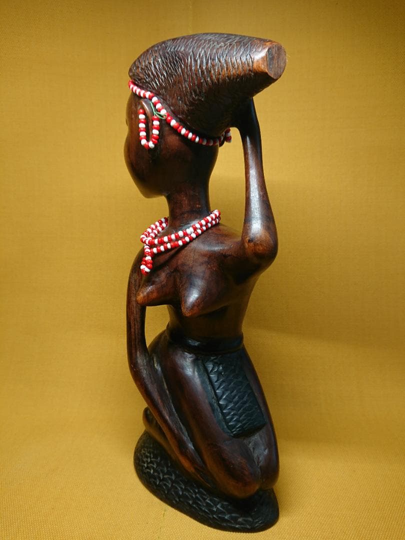 【美品】人形　木彫　彫像　オブジェ　置物　インテリア　工芸品　美術品　A2520
