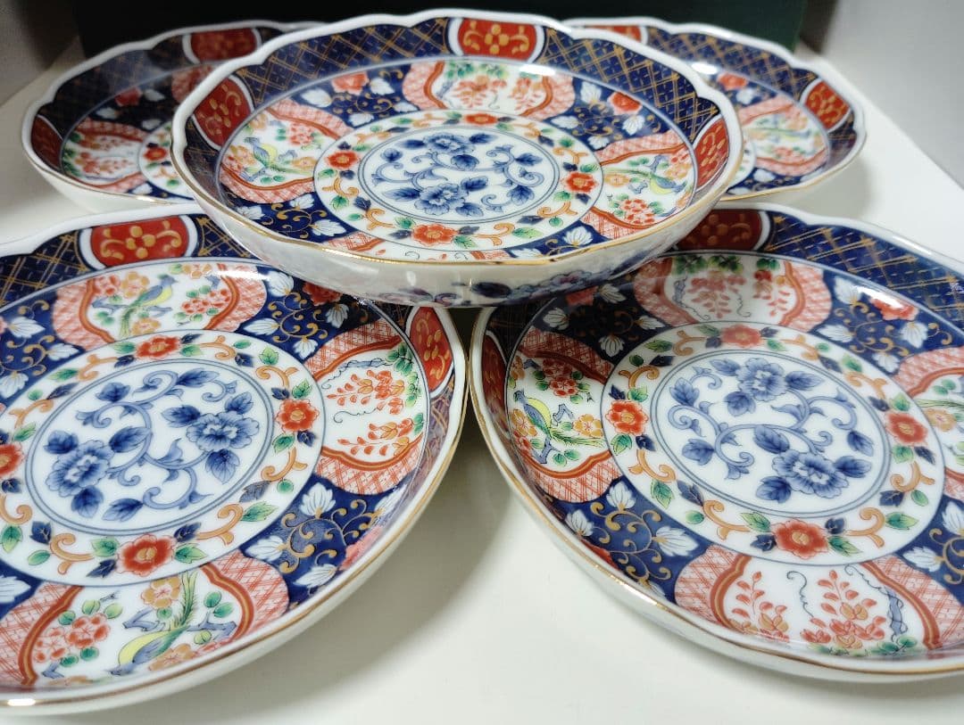 有田焼　極美品　第一陶器　染錦花鳥　取り皿　5枚