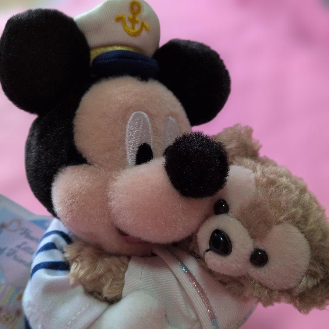 東京ディズニーシー ミッキーマウス ダッフィー ぬいぐるみバッジ