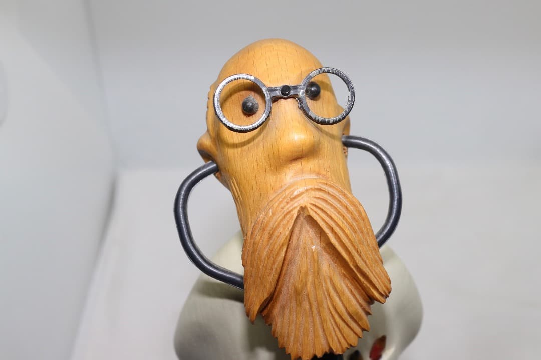 希少 ヴィンテージ ROMER 木彫り ドクター人形 イタリア製 約30cm