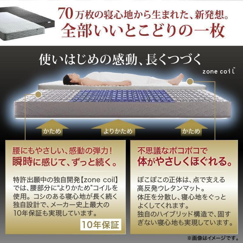 新品 送料込 セミダブルベッド マットレス付 棚 コンセント付 WB