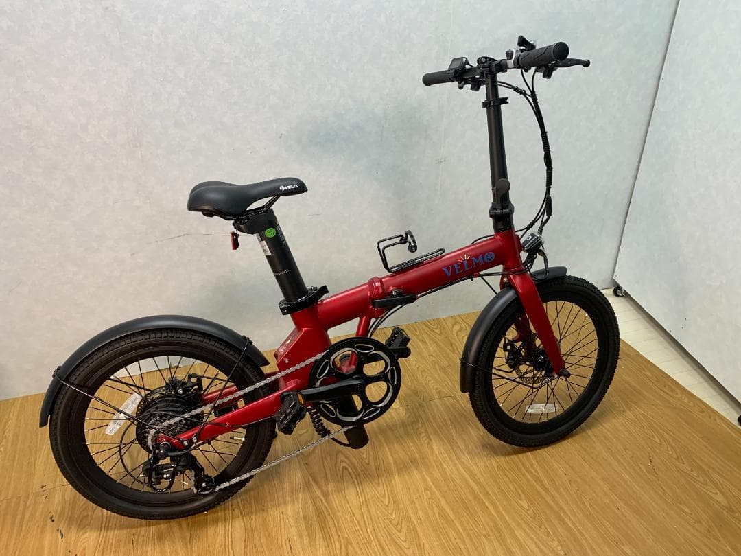 K★★972 VELMO 折りたたみ電動アシスト自転車 Q2 レッド 美品