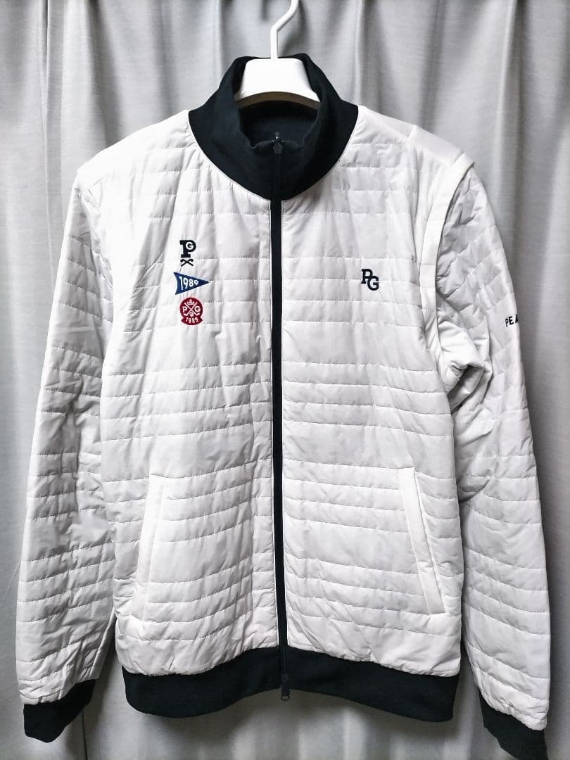 パーリーゲイツ　4way 中綿ジャケット　パーテックス 23年モデル　紺×白