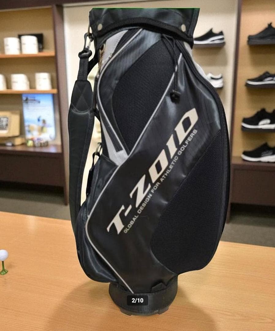 送料無料/超美品　Mizuno T-ZOID キャディバッグ ブラック/シルバー