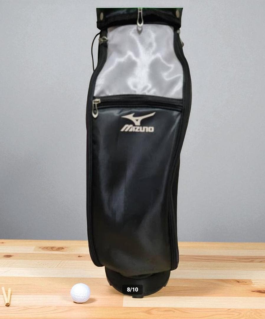 送料無料/超美品　Mizuno T-ZOID キャディバッグ ブラック/シルバー
