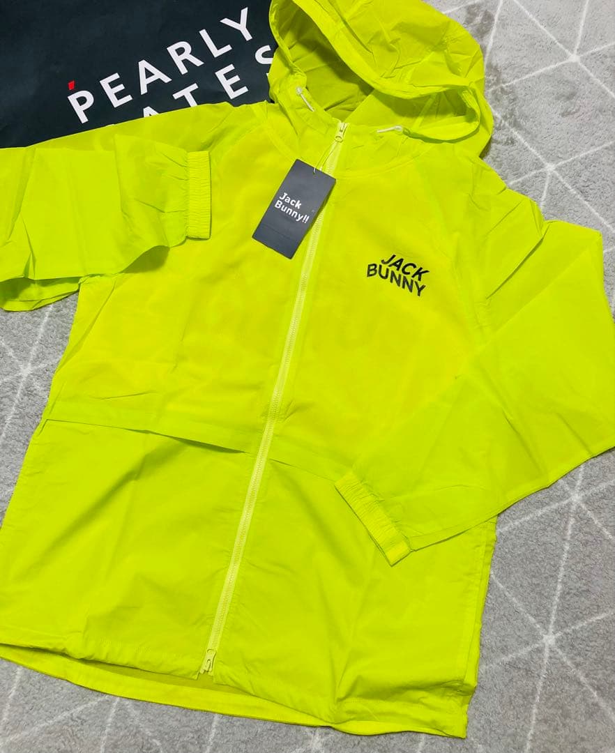 新品 パーリーゲイツ ジャックバニー ナイロンタフタ ブルゾン(5)L/ライム