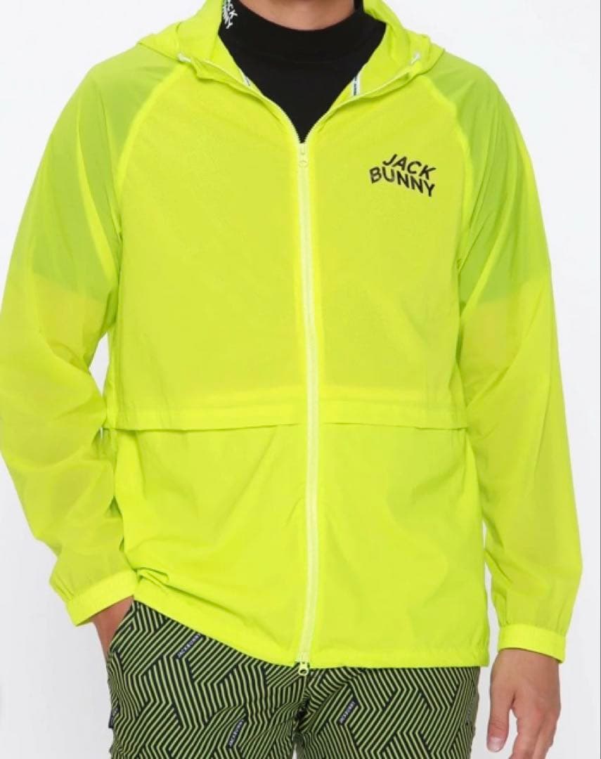 新品 パーリーゲイツ ジャックバニー ナイロンタフタ ブルゾン(5)L/ライム