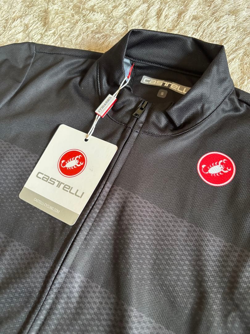 【新品、未使用】Castelli カステリ　ブラック 半袖ジャージ　Sサイズ