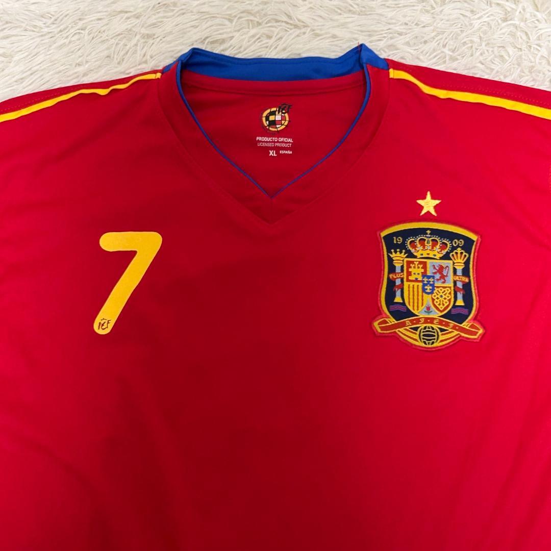 人気　ダビド・ビジャ　スペイン代表　トレーニングシャツ　サッカー　半袖　XL