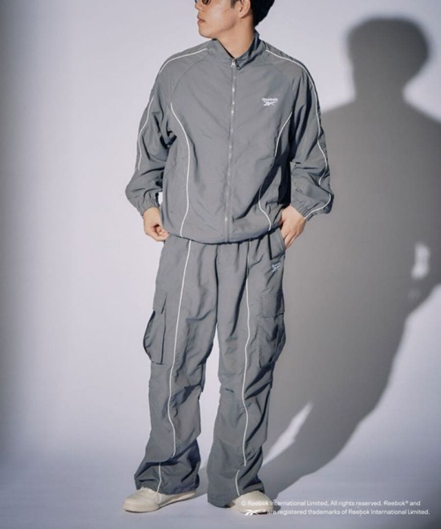 【Reebok別注】ナイロンパイピングトラックジャケット・パンツ　セットアップ