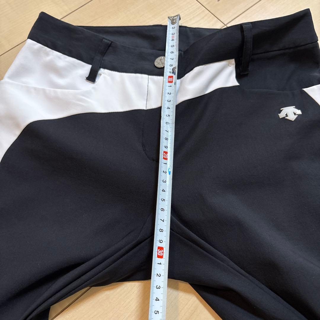 DESCENTE デサント　ゴルフ　長袖ポロシャツ パンツ　2点　M/M 黒白