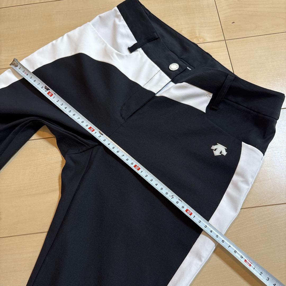 DESCENTE デサント　ゴルフ　長袖ポロシャツ パンツ　2点　M/M 黒白